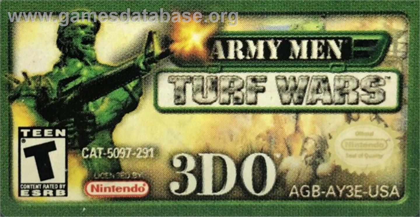 Army Men - Turf Wars - Nintendo Game Boy Advance - Artwork - Cartridge Top