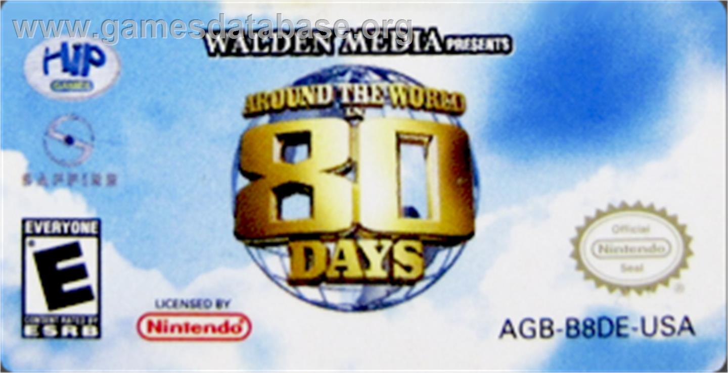 Around the World in 80 Days - Nintendo Game Boy Advance - Artwork - Cartridge Top