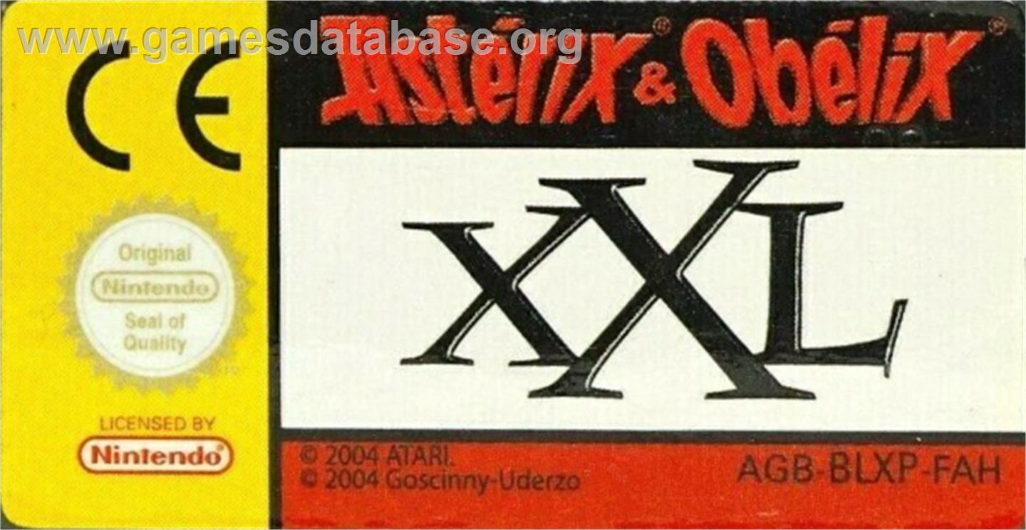 Astérix And Obélix Xxl - Nintendo Game Boy Advance - Artwork - Cartridge Top