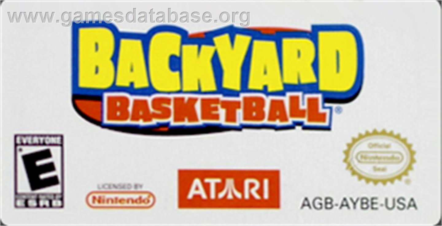 Backyard Basketball - Nintendo Game Boy Advance - Artwork - Cartridge Top