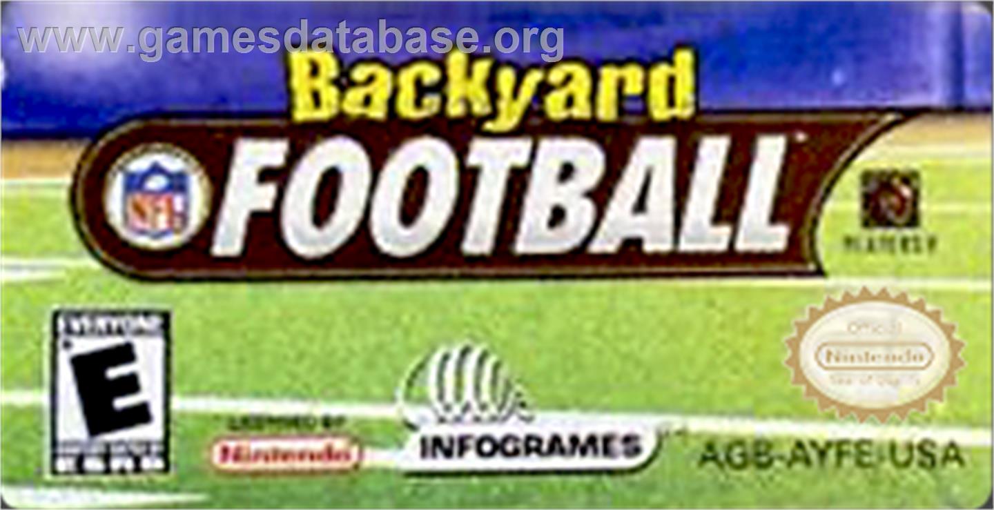 Backyard Football - Nintendo Game Boy Advance - Artwork - Cartridge Top