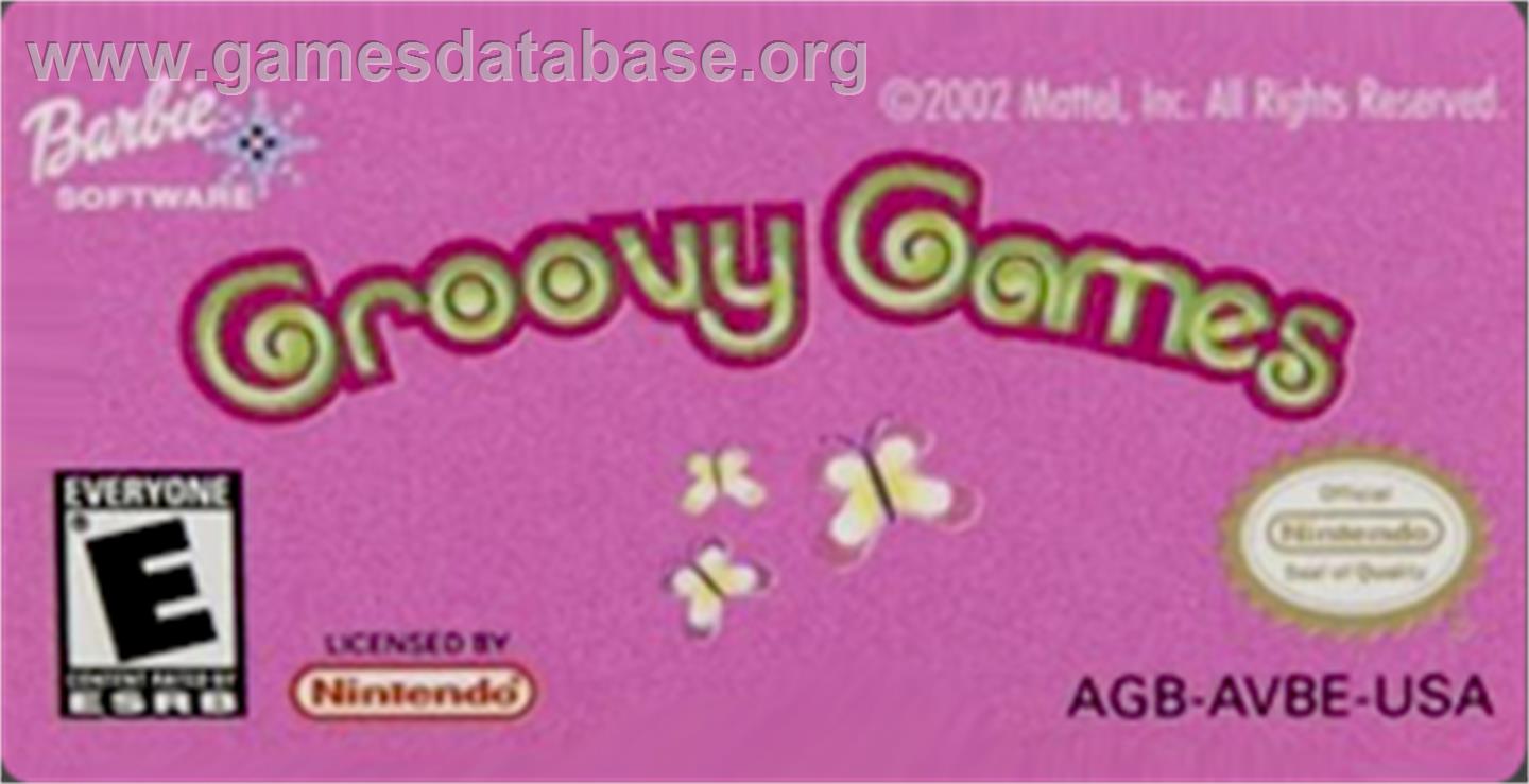 Barbie Groovy Games - Nintendo Game Boy Advance - Artwork - Cartridge Top