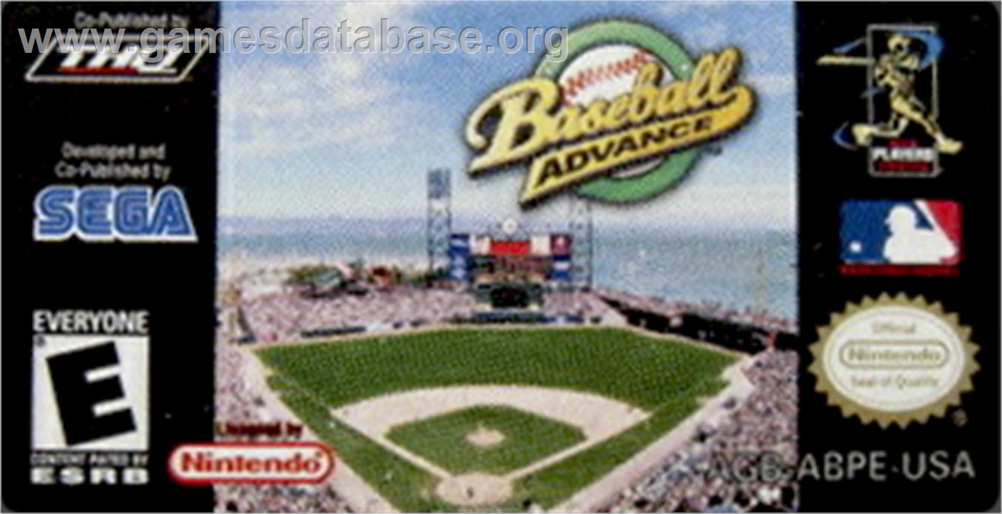 Baseball Advance - Nintendo Game Boy Advance - Artwork - Cartridge Top