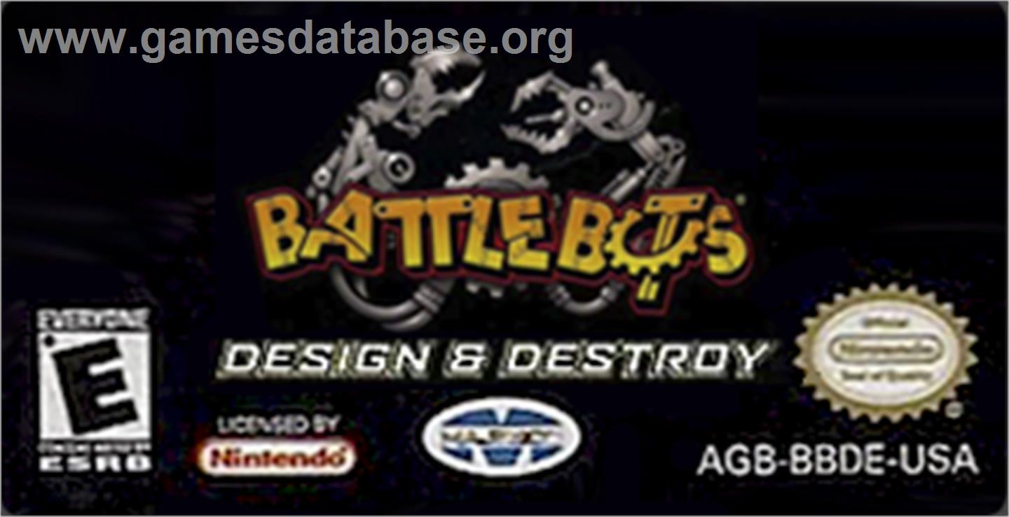 BattleBots: Design & Destroy - Nintendo Game Boy Advance - Artwork - Cartridge Top