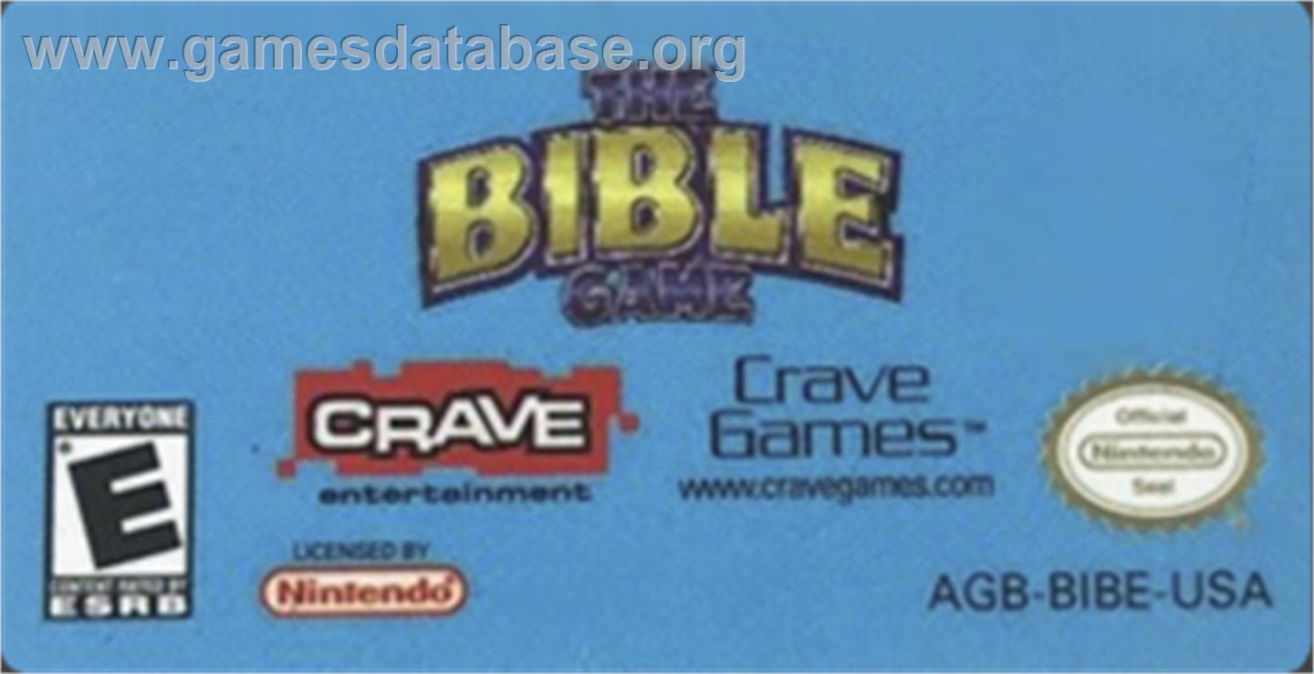Bible Game, The - Nintendo Game Boy Advance - Artwork - Cartridge Top