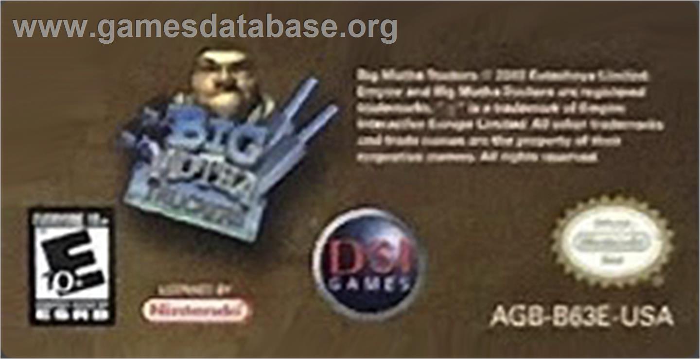 Big Mutha Truckers - Nintendo Game Boy Advance - Artwork - Cartridge Top