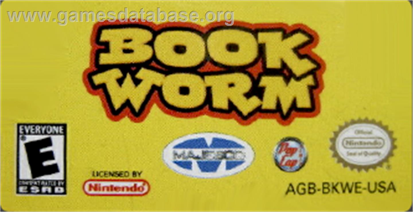 Bookworm - Nintendo Game Boy Advance - Artwork - Cartridge Top