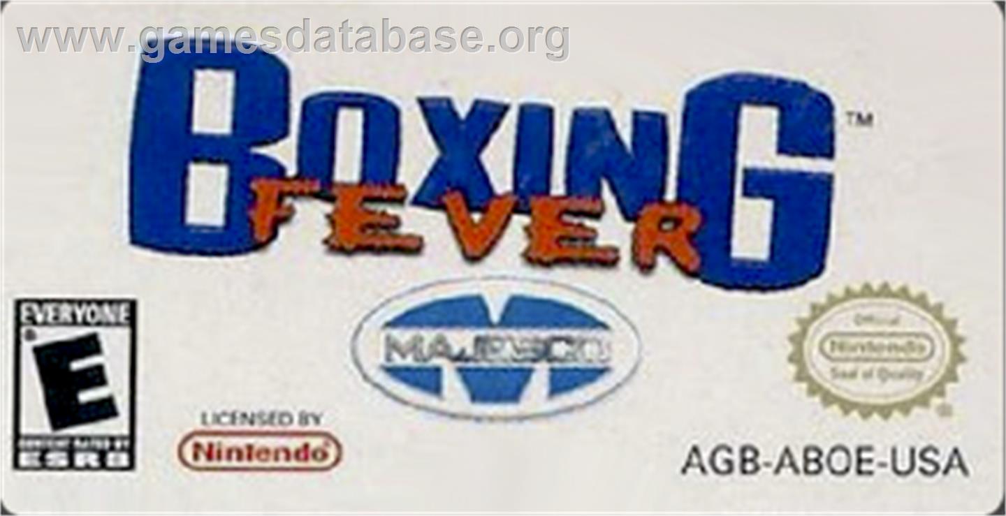 Boxing Fever - Nintendo Game Boy Advance - Artwork - Cartridge Top