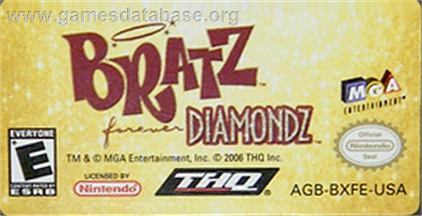 Bratz - Forever Diamondz - Nintendo Game Boy Advance - Artwork - Cartridge Top