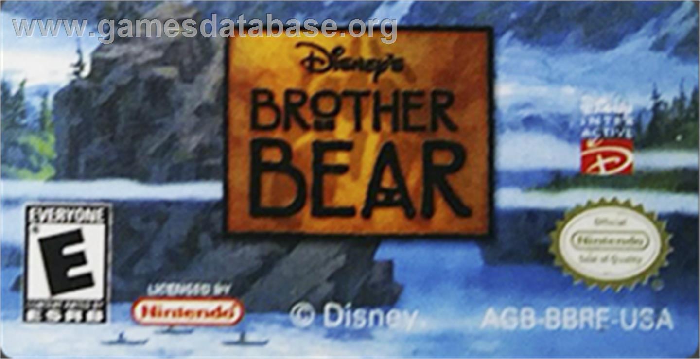Brother Bear - Nintendo Game Boy Advance - Artwork - Cartridge Top