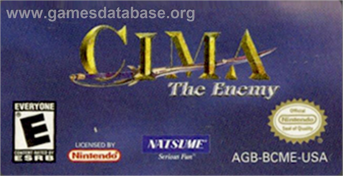 CIMA: The Enemy - Nintendo Game Boy Advance - Artwork - Cartridge Top