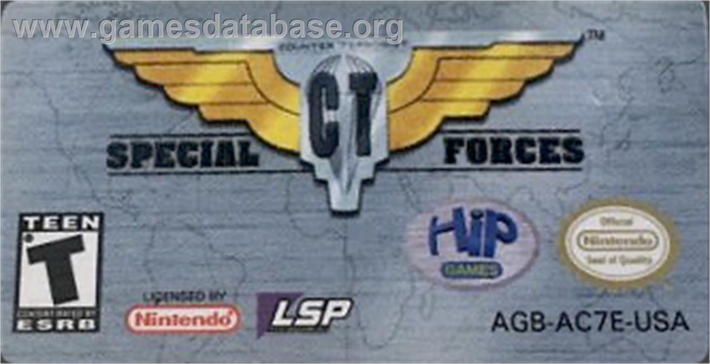 CT Special Forces - Nintendo Game Boy Advance - Artwork - Cartridge Top