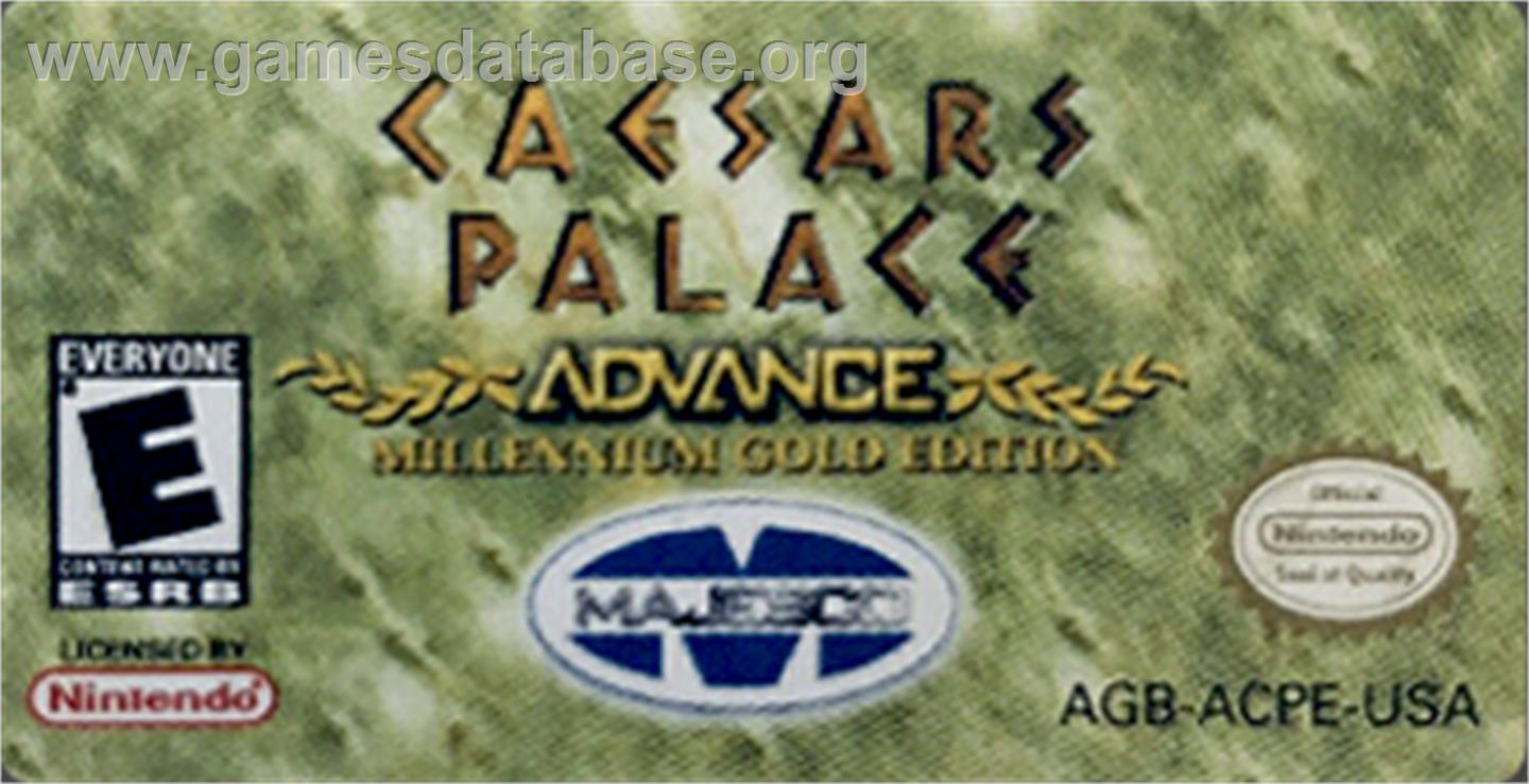 Caesars Palace Advance - Millennium Gold Edition - Nintendo Game Boy Advance - Artwork - Cartridge Top