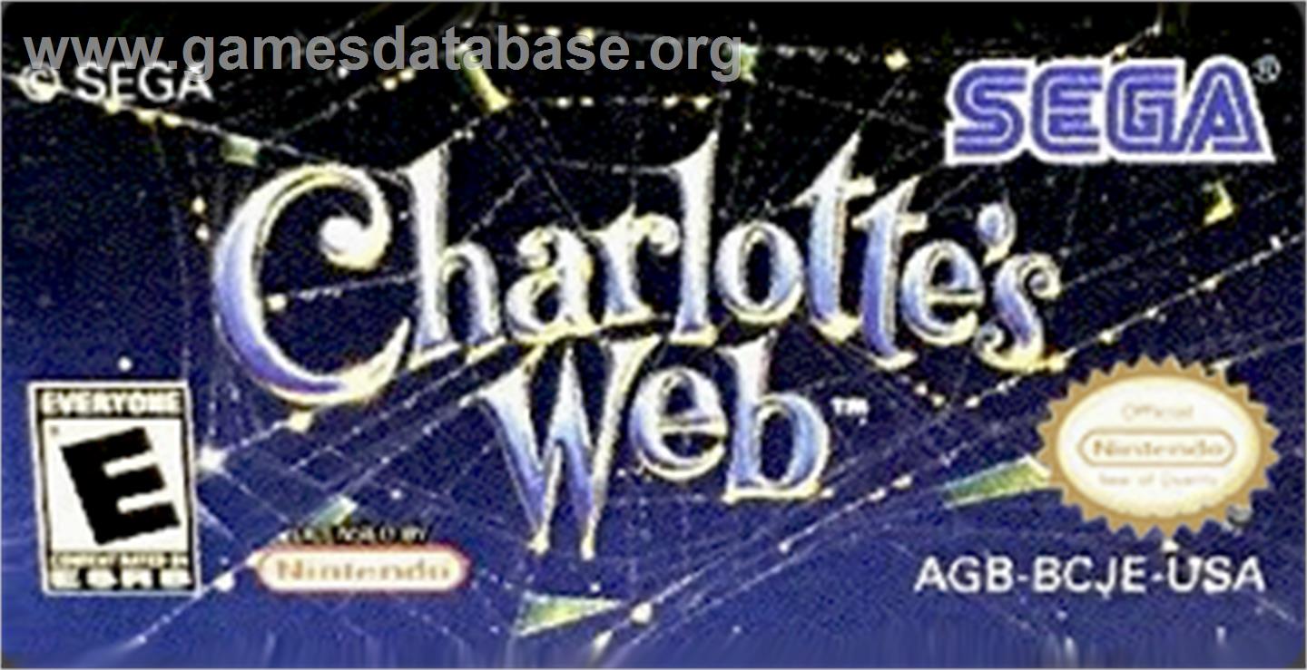 Charlotte's Web - Nintendo Game Boy Advance - Artwork - Cartridge Top