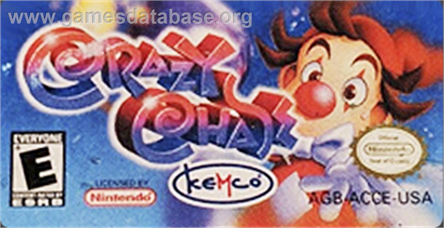 Crazy Chase - Nintendo Game Boy Advance - Artwork - Cartridge Top