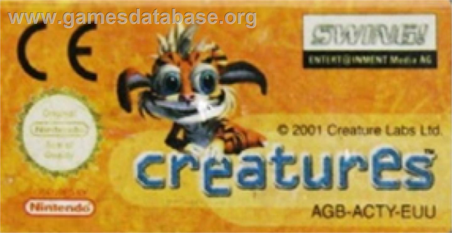 Creatures - Nintendo Game Boy Advance - Artwork - Cartridge Top