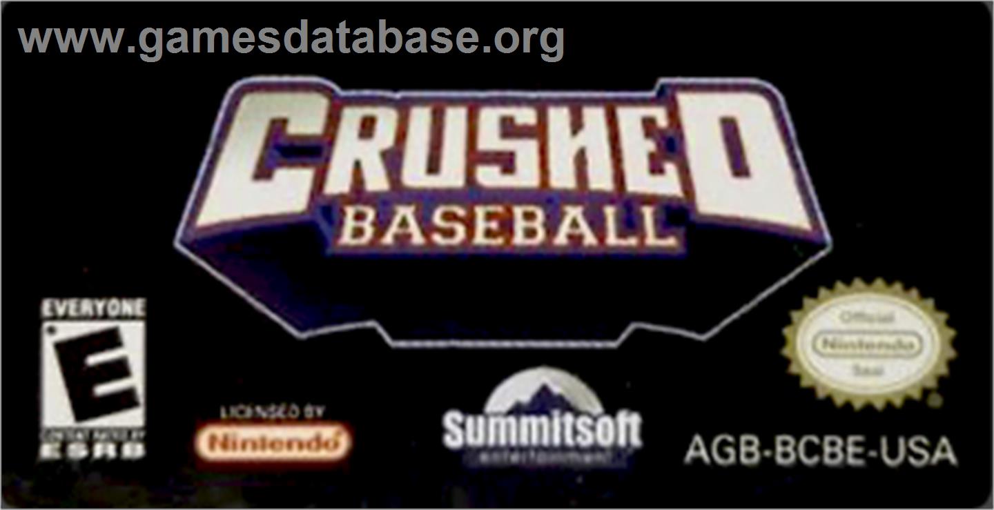 Crushed Baseball - Nintendo Game Boy Advance - Artwork - Cartridge Top
