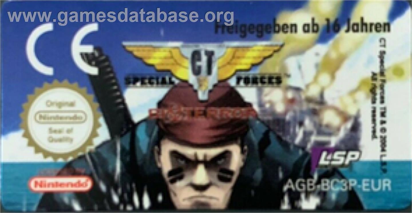 Ct Special Forces 3 - Bioterror - Nintendo Game Boy Advance - Artwork - Cartridge Top
