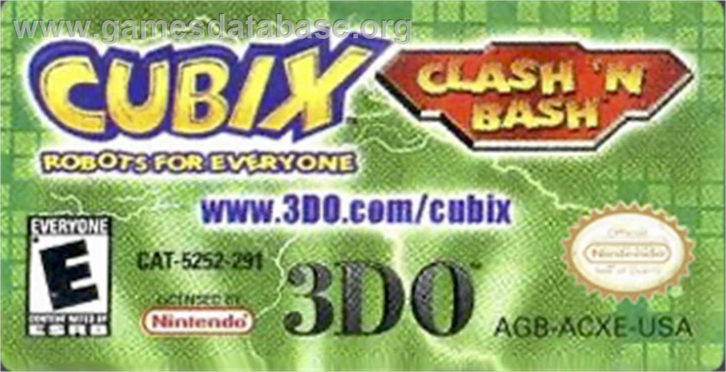 Cubix - Robots For Everyone - Clash 'n Bash - Nintendo Game Boy Advance - Artwork - Cartridge Top