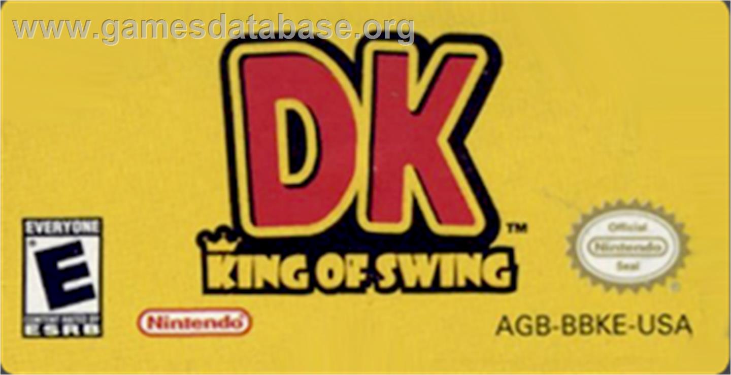 DK: King of Swing - Nintendo Game Boy Advance - Artwork - Cartridge Top