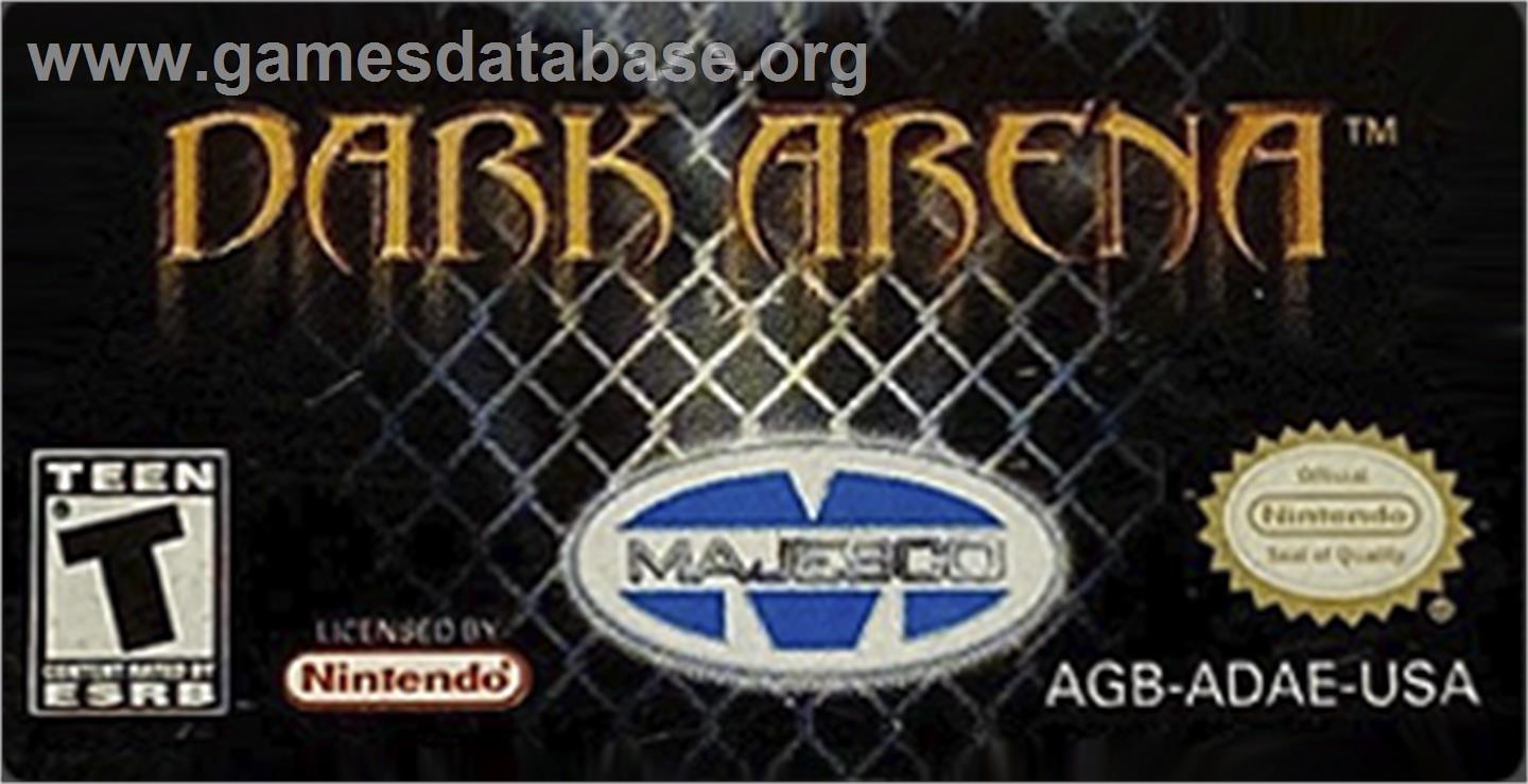 Dark Arena - Nintendo Game Boy Advance - Artwork - Cartridge Top