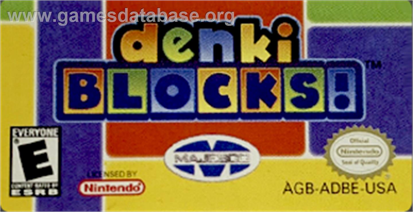 Denki Blocks! - Nintendo Game Boy Advance - Artwork - Cartridge Top