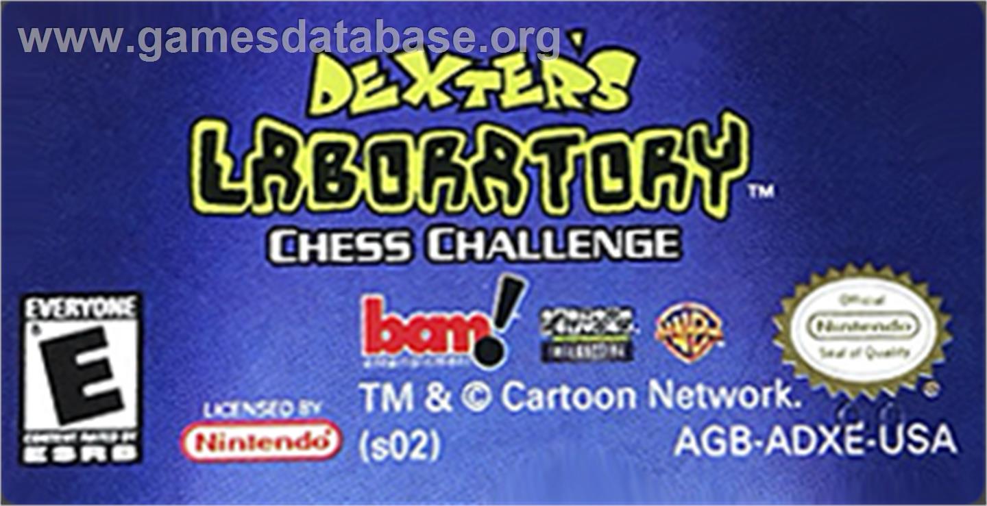 Dexter's Laboratory - Chess Challenge - Nintendo Game Boy Advance - Artwork - Cartridge Top