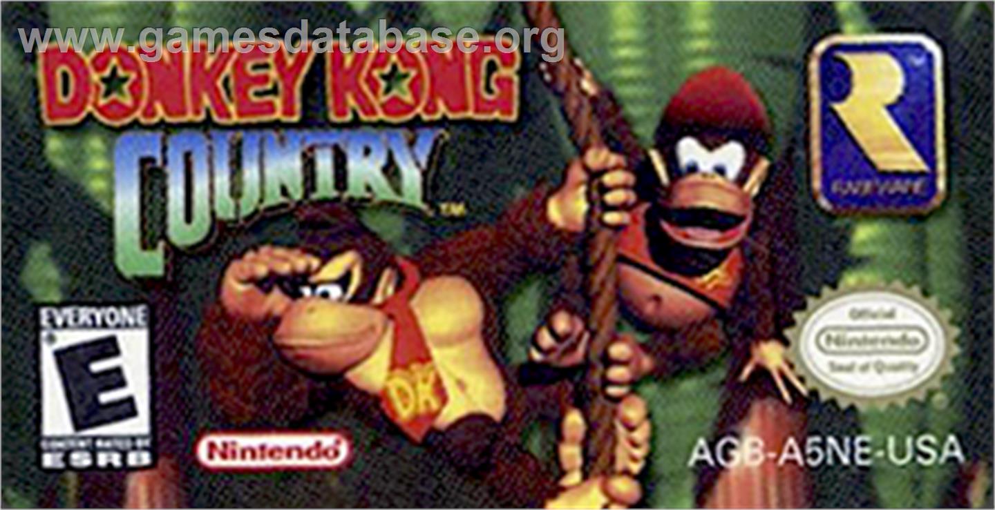Donkey Kong Country - Nintendo Game Boy Advance - Artwork - Cartridge Top