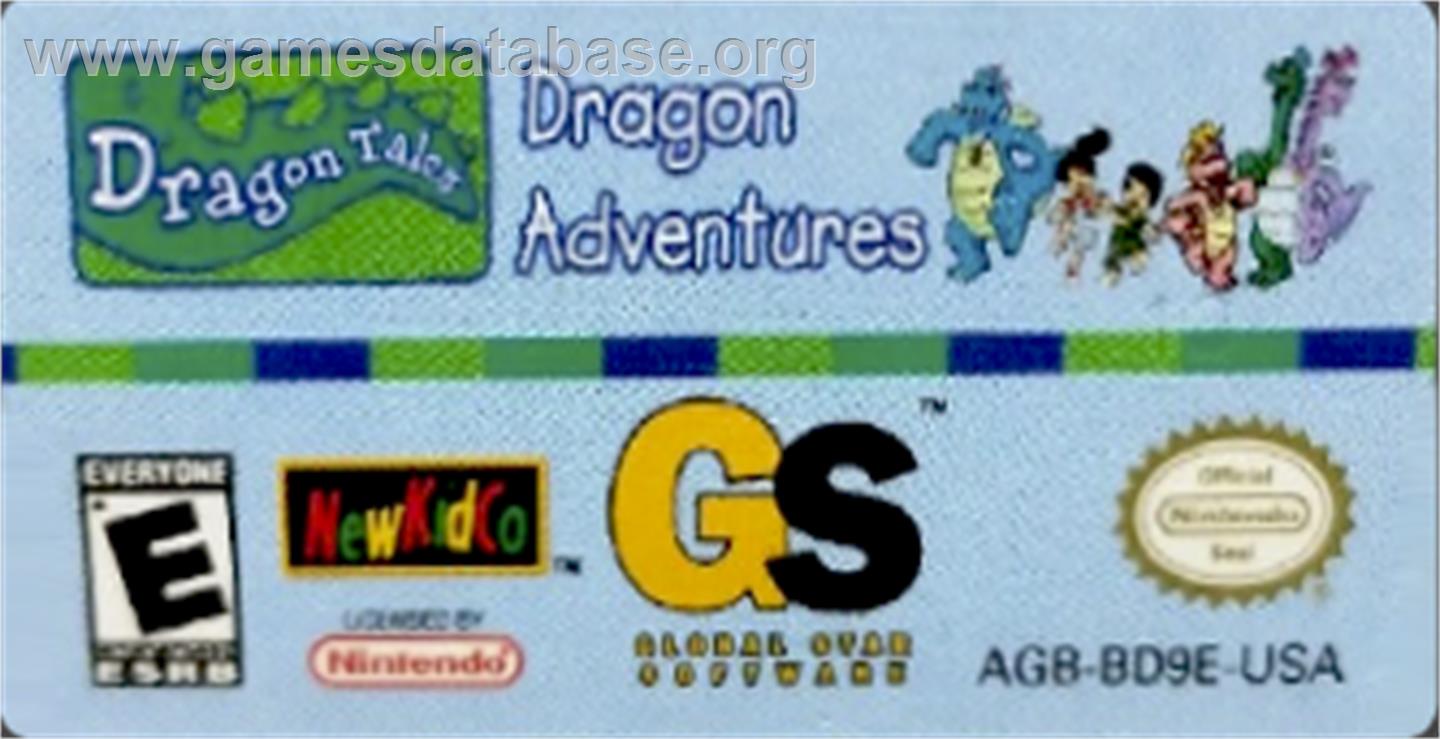Dragon Tales - Dragon Adventures - Nintendo Game Boy Advance - Artwork - Cartridge Top
