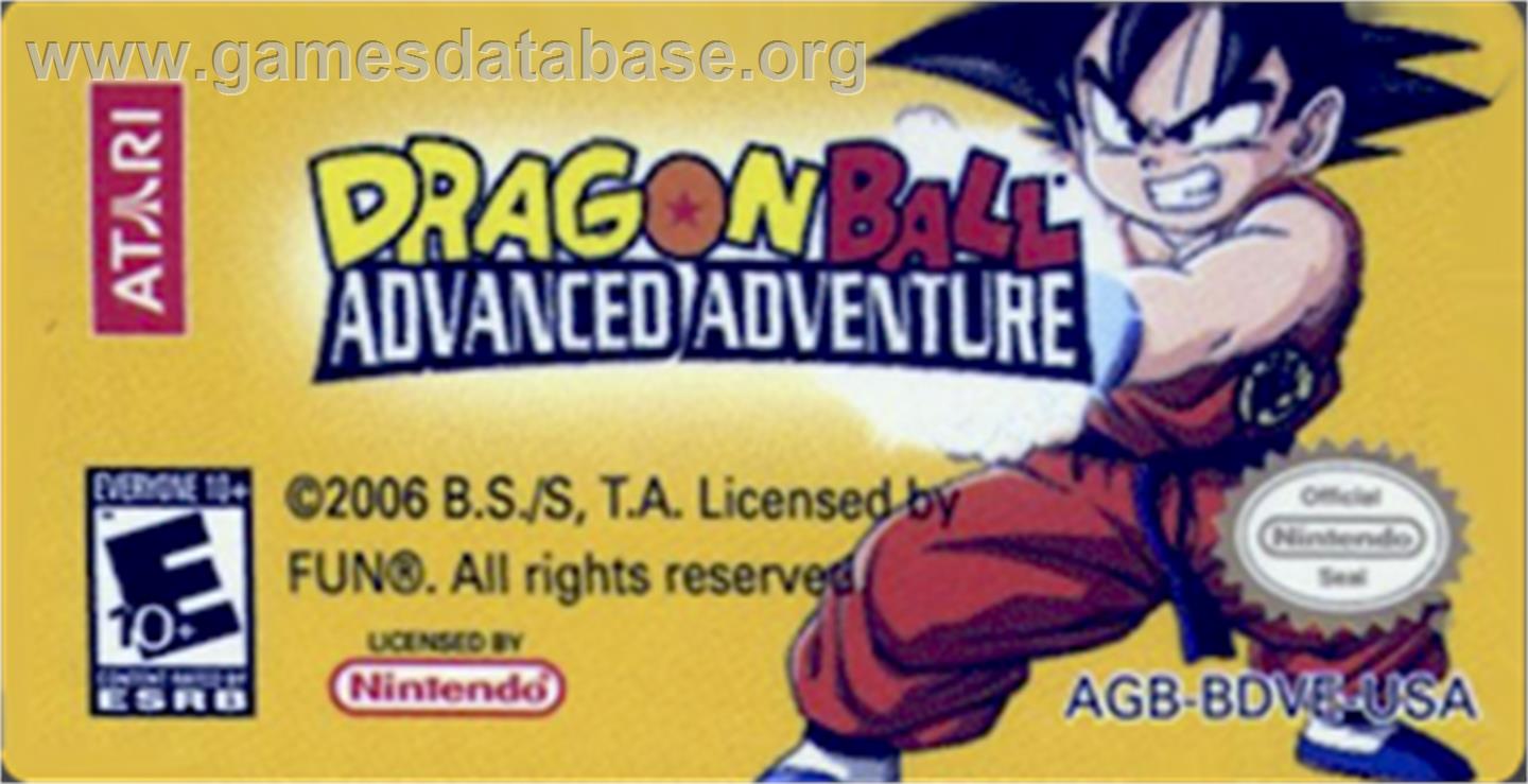 Dragonball: Advanced Adventure - Nintendo Game Boy Advance - Artwork - Cartridge Top