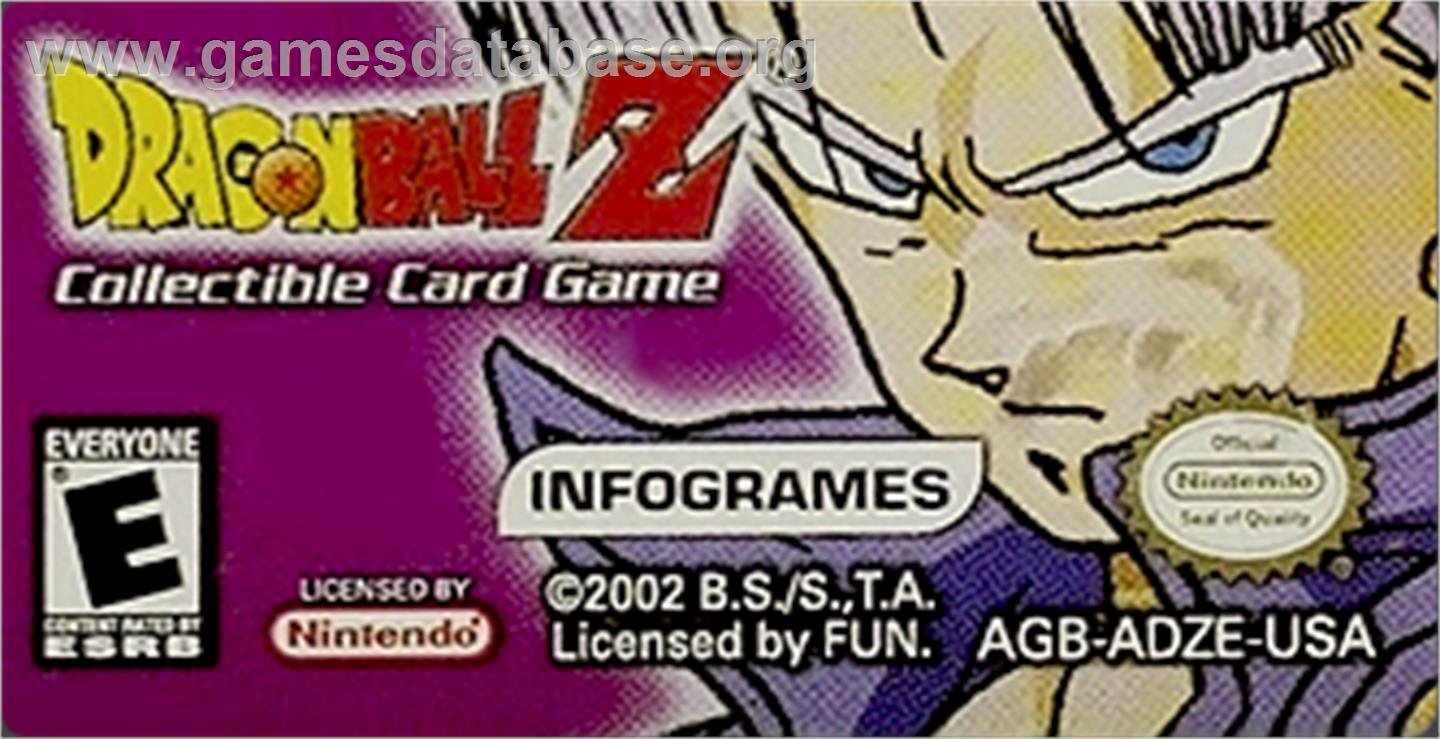 Dragonball Z Collectible Card Game - Nintendo Game Boy Advance - Artwork - Cartridge Top