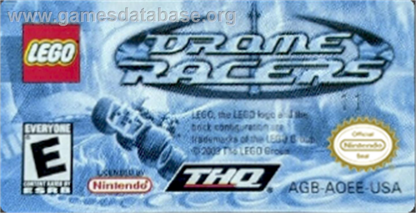 Drome Racers - Nintendo Game Boy Advance - Artwork - Cartridge Top