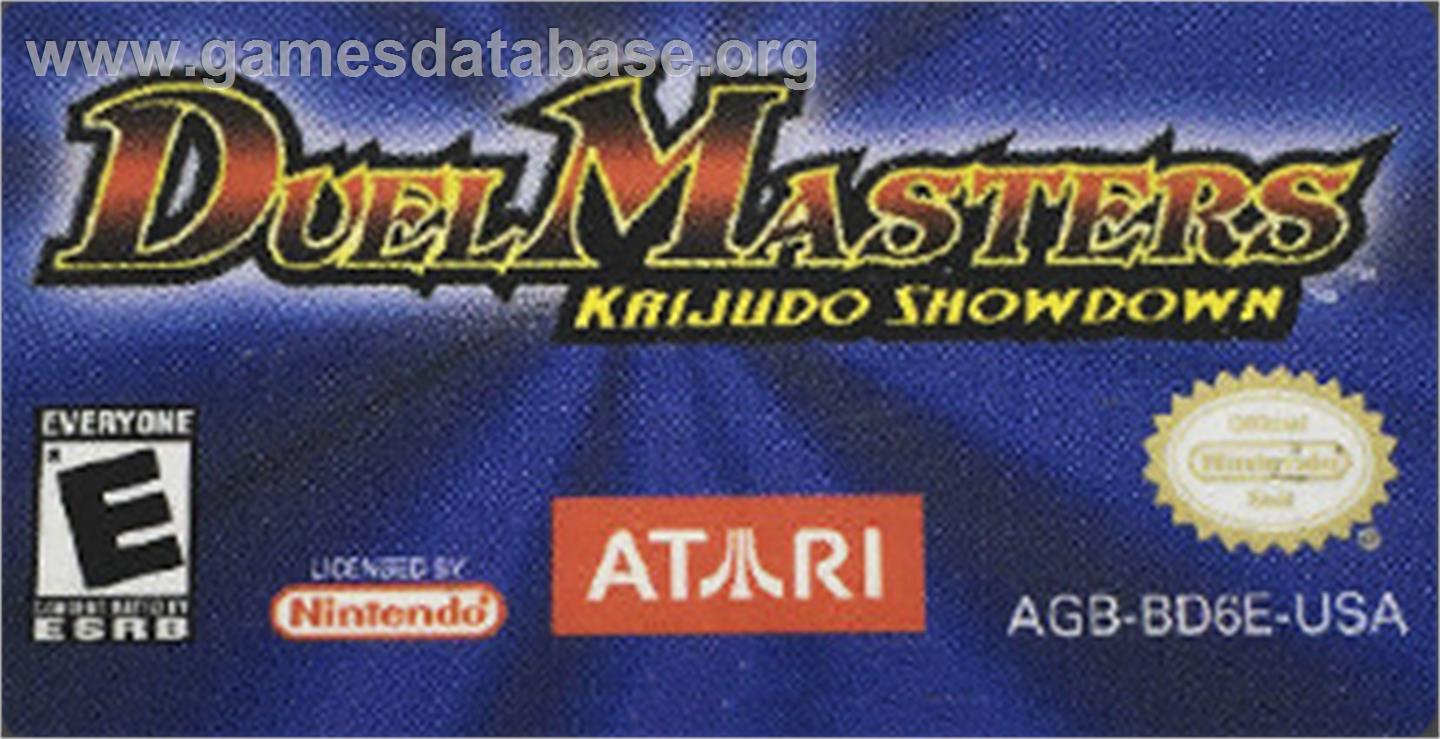 Duel Masters Kaijudo Showdown - Nintendo Game Boy Advance - Artwork - Cartridge Top