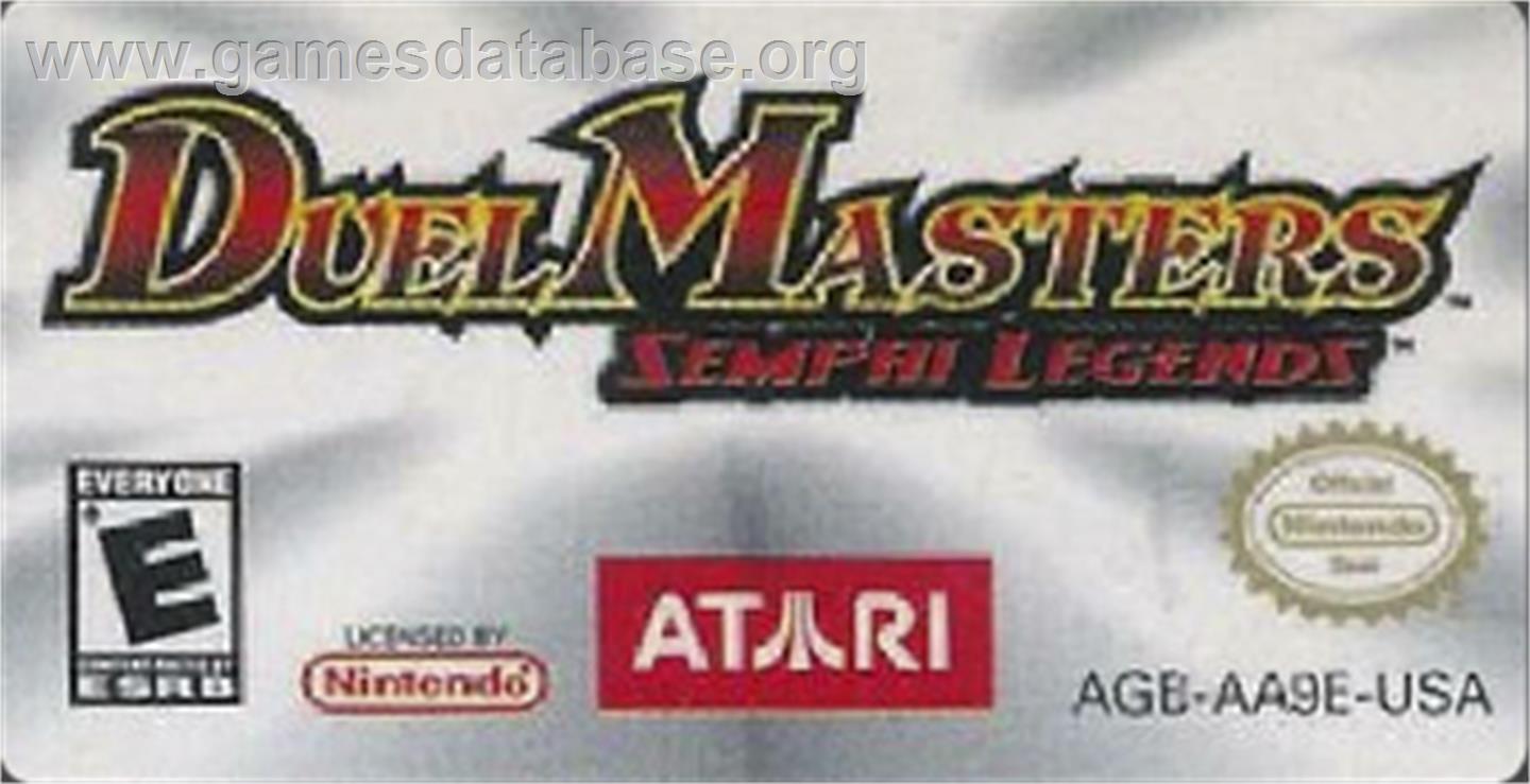 Duel Masters Sempai Legends - Nintendo Game Boy Advance - Artwork - Cartridge Top
