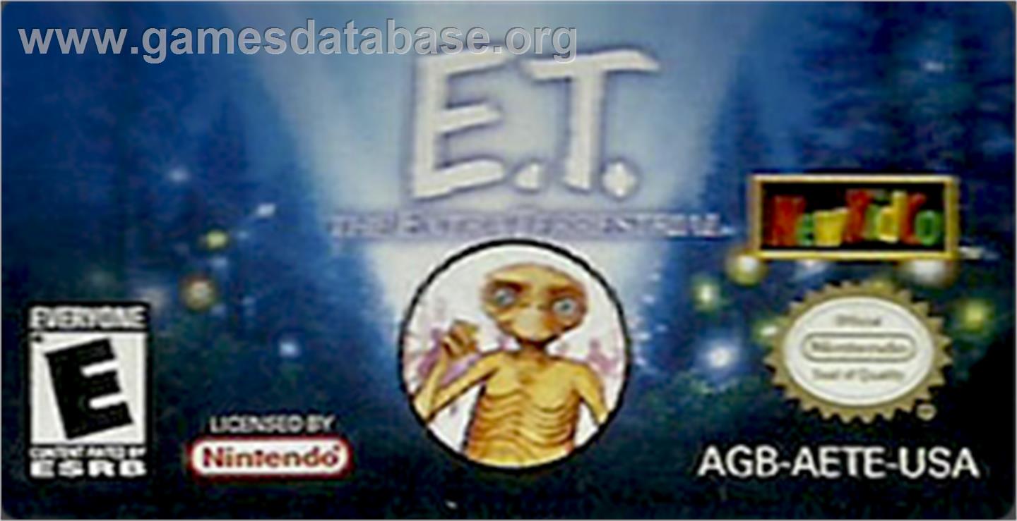 E.T. The Extra-Terrestrial - Nintendo Game Boy Advance - Artwork - Cartridge Top