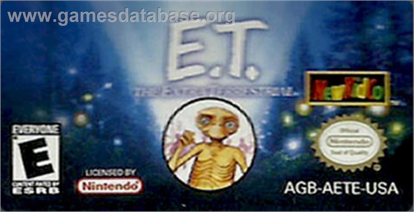 E.T. The Extra-terrestrial - Nintendo Game Boy Advance - Artwork - Cartridge Top