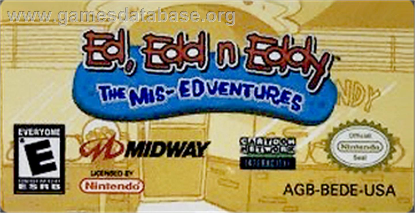 Ed Edd'n Eddy - The Mis-Edventures - Nintendo Game Boy Advance - Artwork - Cartridge Top