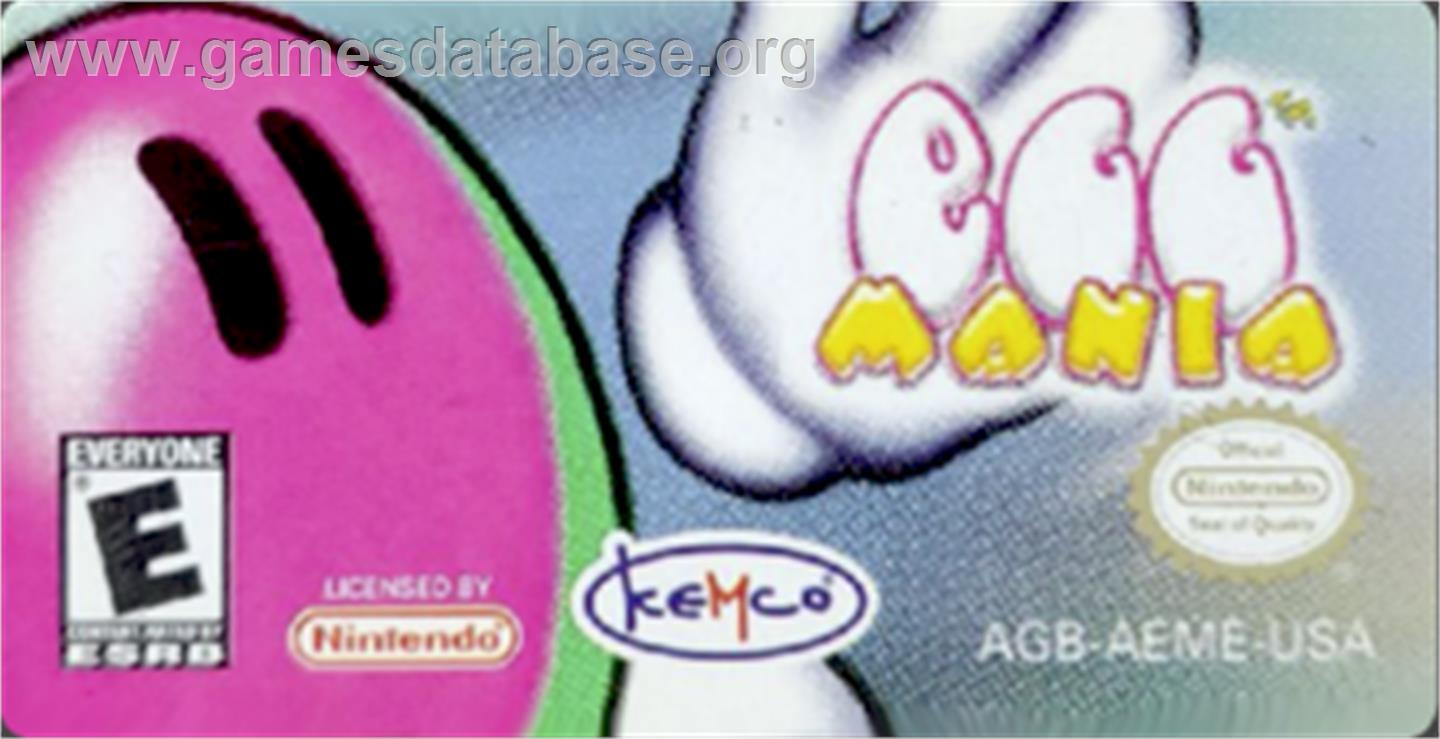 Eggo Mania - Nintendo Game Boy Advance - Artwork - Cartridge Top