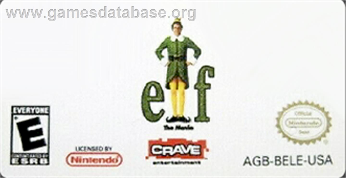 Elf - The Movie - Nintendo Game Boy Advance - Artwork - Cartridge Top