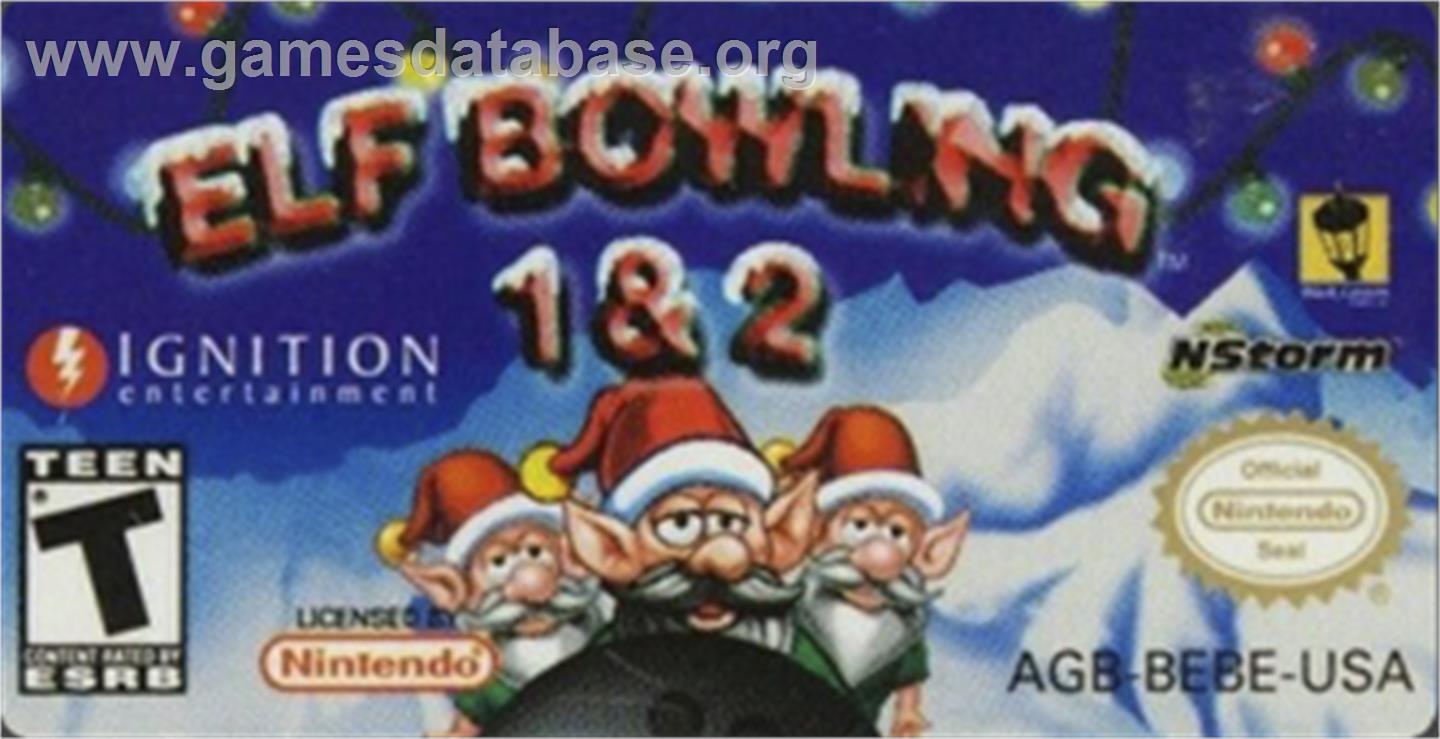 Elf Bowling 1 And 2 - Nintendo Game Boy Advance - Artwork - Cartridge Top