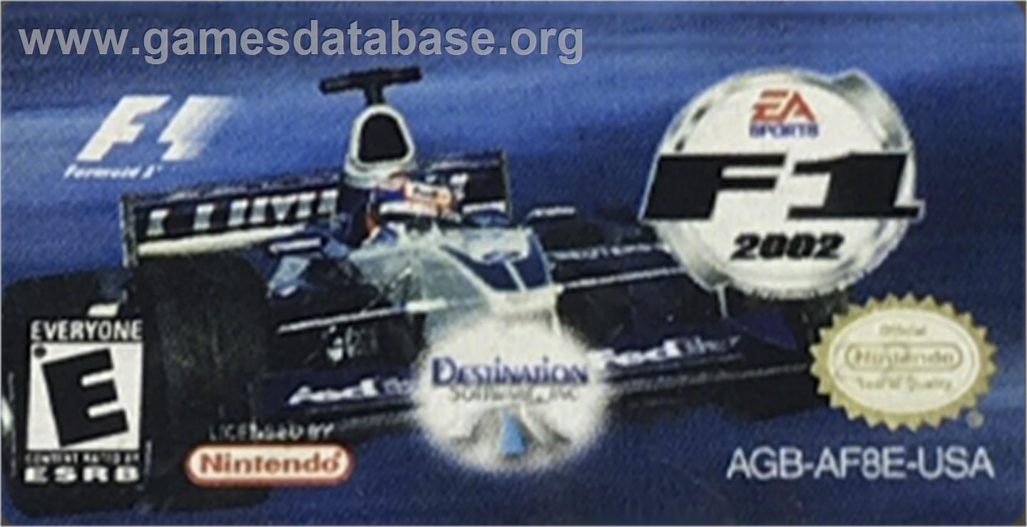 F1 2002 - Nintendo Game Boy Advance - Artwork - Cartridge Top