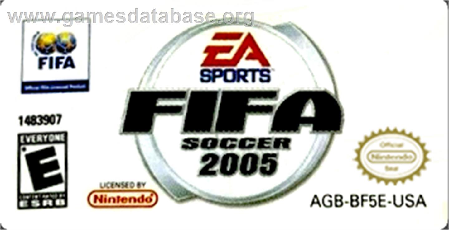 FIFA Football 2005 - Nintendo Game Boy Advance - Artwork - Cartridge Top