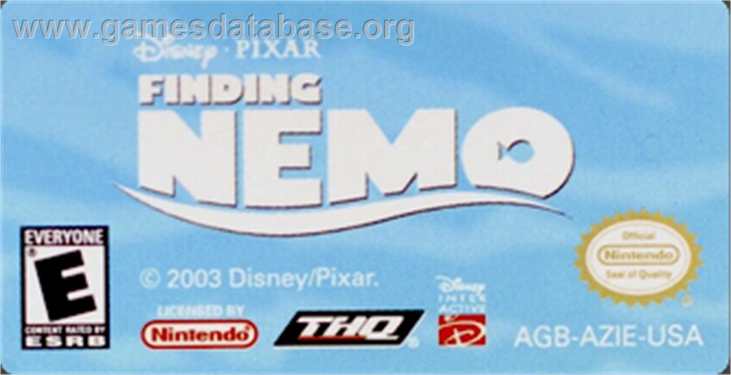 Finding Nemo - Nintendo Game Boy Advance - Artwork - Cartridge Top