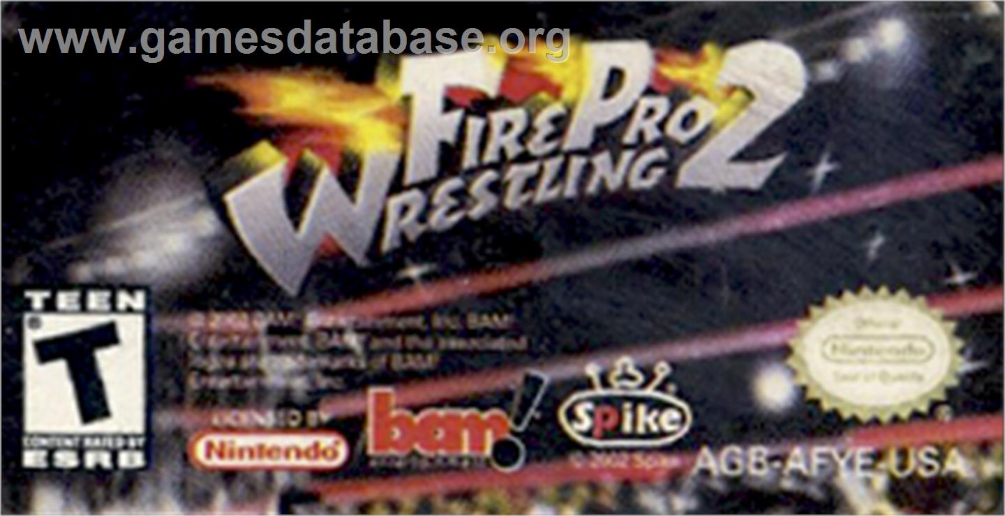 Fire Pro Wrestling 2 - Nintendo Game Boy Advance - Artwork - Cartridge Top