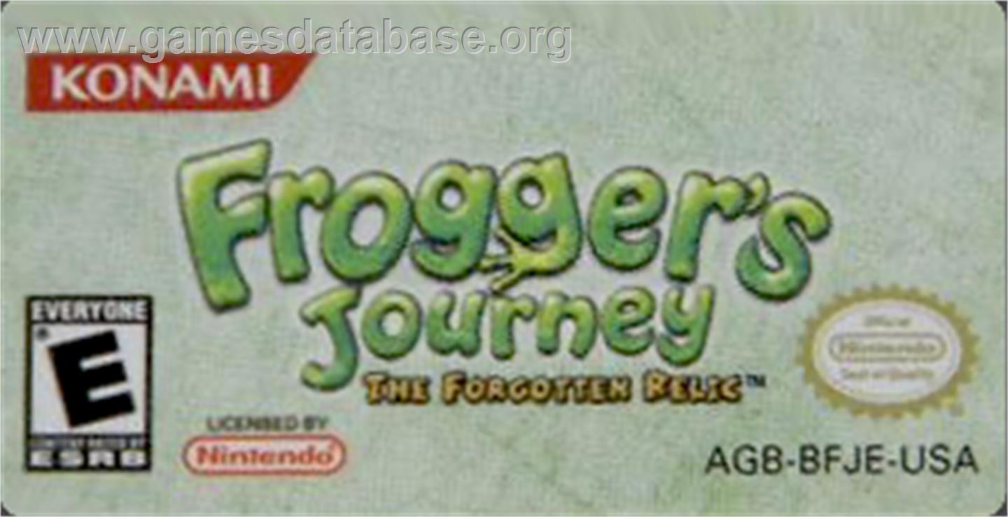 Frogger's Journey: The Forgotten Relic - Nintendo Game Boy Advance - Artwork - Cartridge Top