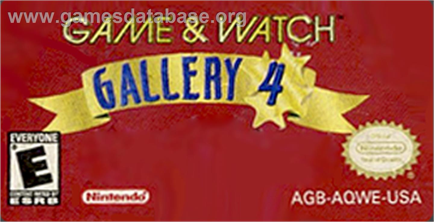 Game & Watch Gallery 4 - Nintendo Game Boy Advance - Artwork - Cartridge Top