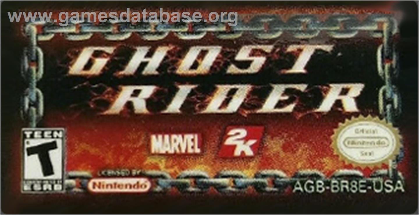 Ghost Rider - Nintendo Game Boy Advance - Artwork - Cartridge Top