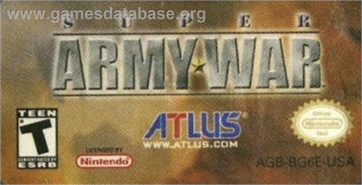 Glory Days - The Essence of War - Nintendo Game Boy Advance - Artwork - Cartridge Top