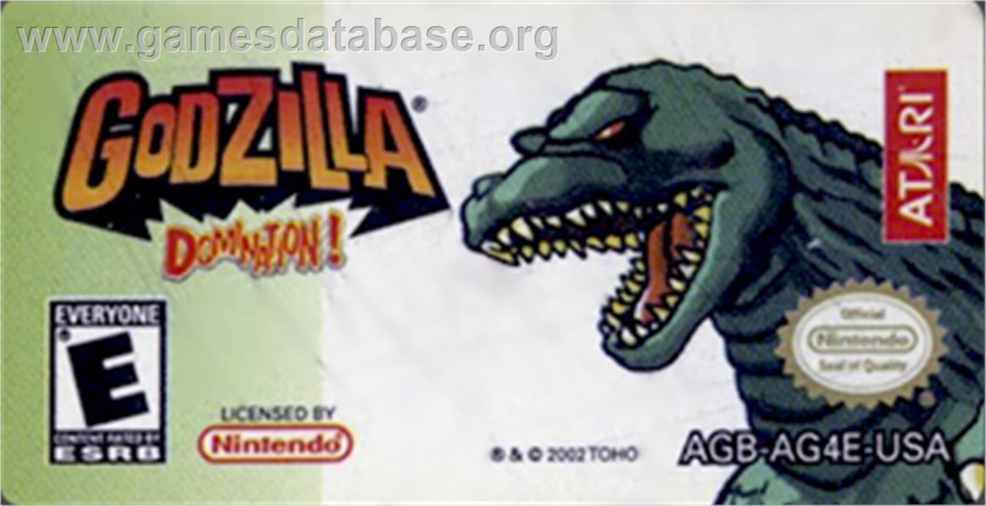Godzilla: Domination - Nintendo Game Boy Advance - Artwork - Cartridge Top