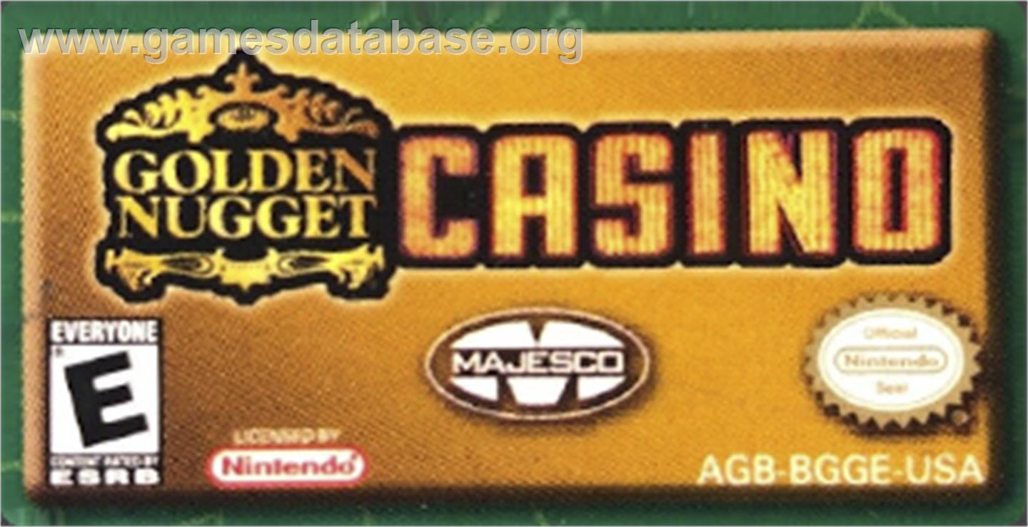 Golden Nugget Casino - Nintendo Game Boy Advance - Artwork - Cartridge Top